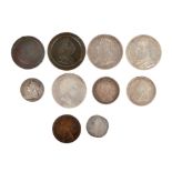 A quantity of British silver coins, comprising; Victoria, Crown, Jubilee bust rev. George and