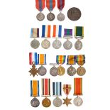 A Quantity of campaign and other medals, comprising: 1914-15 Star and British War Medal 1914-20 (