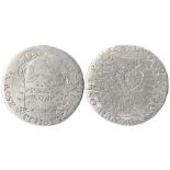 An engraved love token, erased William III silver shilling, JAS PRAT ROSE between two roses, and A
