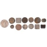 A small collection of Indian coins, Moghul Empire and later, including: Akbar the Great (r. 1556-