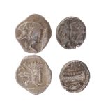 Greek coins; Mysia, Kyzikos, Hemidrachm, (480-450 BC), forepart of boar left, rev. lion's head