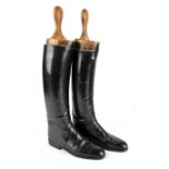 A pair of lady's leather riding boots, by Bartley & Sons of Oxford Street, London, complete with