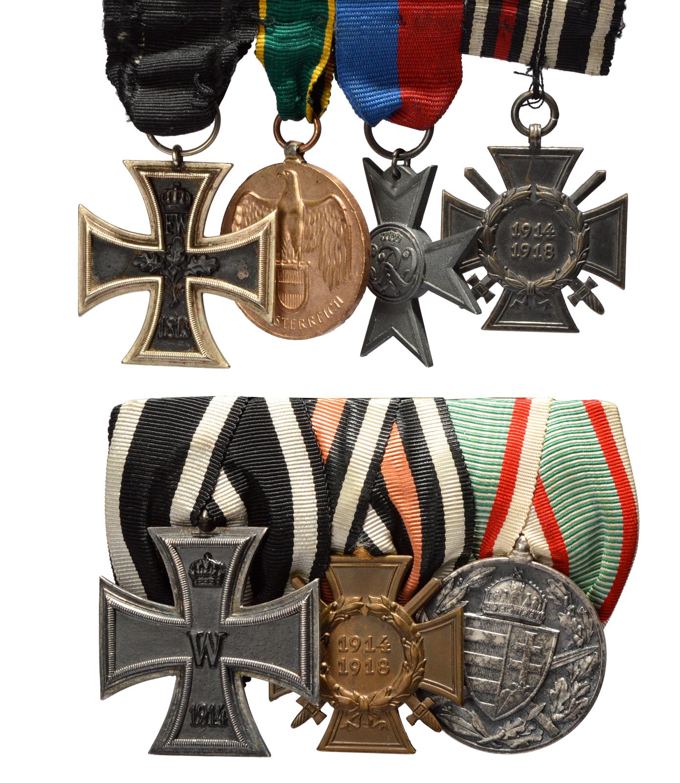 Central Powers: Great War medals mounted as two groups, the first comprising Iron Cross 2nd Class,