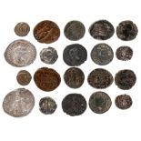 A small quantity of ancient coins, including: Imperial Rome, Gordian III, antoninianus, 25 mm., bust