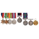 Seven medals named or attributed to Flight Sergeant A.J. Peduzie, Royal Air Force: 1939-45 Star,
