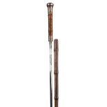 A silver mounted sword stick, by T. Brigg & Sons, 23 St James Street, slender diamond-section