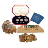 An incomplete Edward VII pre-decimal proof set of Sovereign to Maundy Penny coins: missing