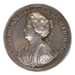 Anne: Queen Anne's Bounty 1704, a silver medal, 44 mm, bust left, laureate and draped, rev. Anne