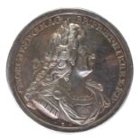 George I: The Battle of Sheriffmuir 1715, a silver medal, 45.5 mm, laureate bust of George I
