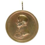 George III: British Victories of the Peninsular War 1815, a copper box medal, 47 mm, bust of