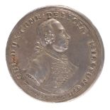 George II: Carlisle Recaptured/ Jacobite Rebels Repulsed 1745, a silver medal, 37 mm, bust of the