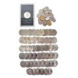 A collection of United States silver coins, including: Eisenhower, proof dollar, 1971, (KM #203a),