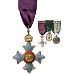 The Most Excellent Order of the British Empire (C.B.E.), the Commander's neck badge to John Samuel