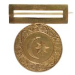Ottoman Empire: Sultan's Medal for Egypt 1801, 4th class, gold, 36mm, fitted with a contemporary