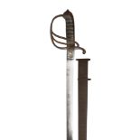 A 19th century British Army officer's field sword, probably for a Scottish regiment, blade 32.25