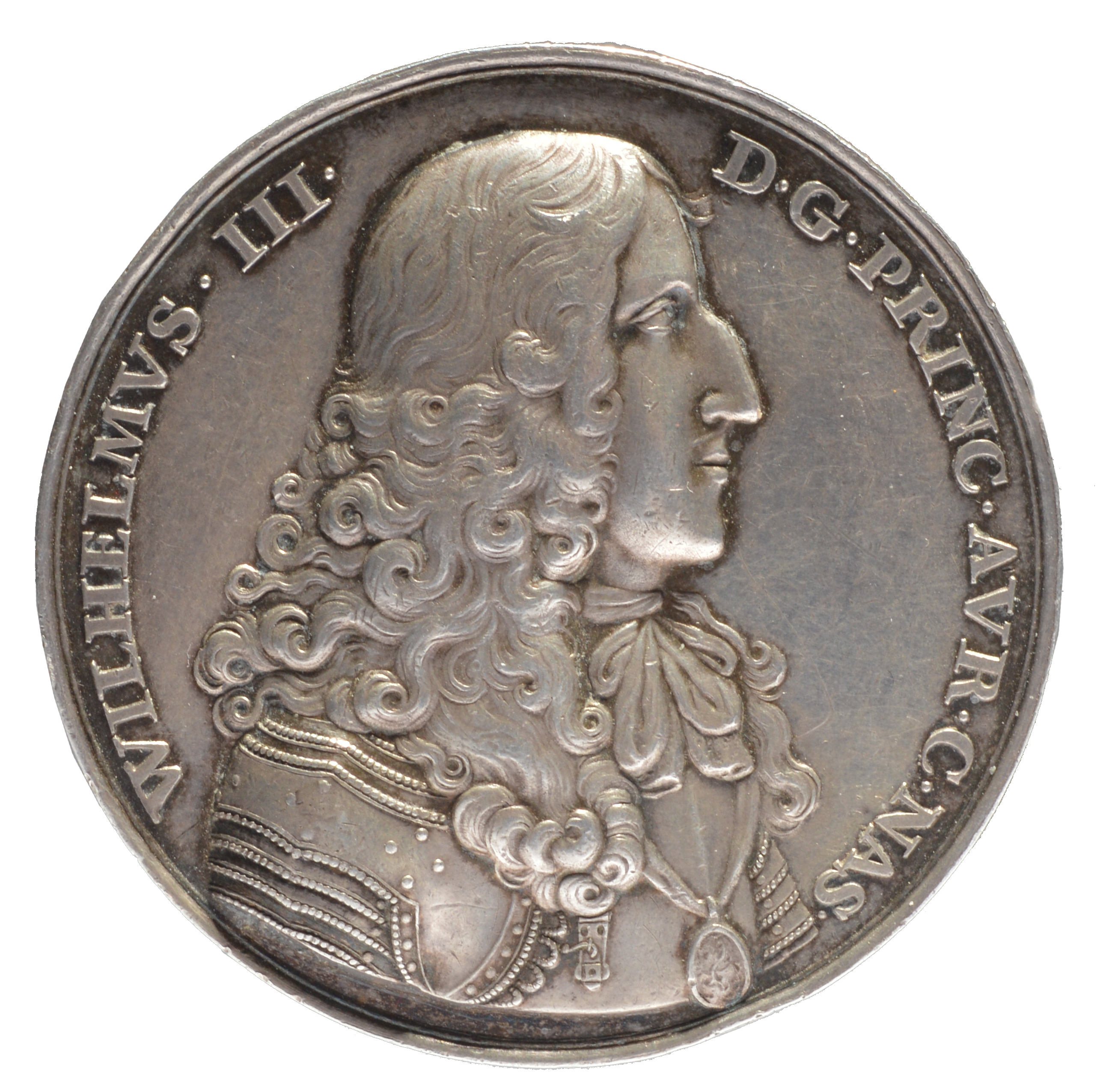 Netherlands: William of Orange appointed Stadtholder, Captain and Admiral-General 1672, a silver