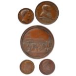 France: a small collection of medals, comprising: 'Arrivee du Roi a Paris Le 6 Octobre 1789, a