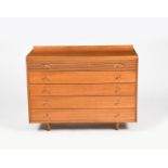 An Archie Shine Hamilton teak chest of drawers designed by Robert Heritage, the rectangular top with
