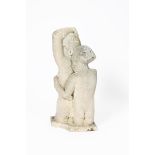 Eric Gill, manner of Mother and Child stone unsigned, 65cm. high
