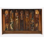 The Seven Lamps of Architecture a large painted gesso panel, depicting seven figures titled