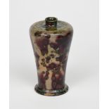 A Ruskin Pottery high-fired stoneware vase by William Howson Taylor, dated 1905, baluster form,