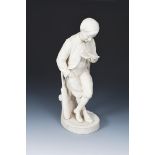 'Young England' a Copeland & Co Parian Ware model of a young cricketer after a design by G Halse,