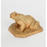 ‡ Donald Gilbert (1900-1961) Frog a patinated plaster figure unsigned 11cm. wide, 8cm. high
