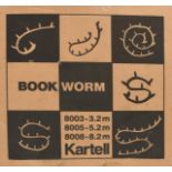 A Kartell Bookworm shelf system designed by Ron Arad, model no, 8003 C4, in original box, blue