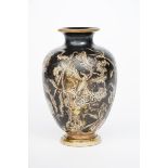 A Martin Brothers stoneware Orchid vase by Edwin and Walter Martin, dated 1896, shouldered form,