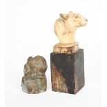 ‡ Donald Gilbert (1900-1961) Bust of a Lion patinated plaster on ebonised wood plinth, and a