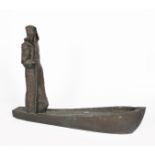 A I Maslik The River Master, 1987 patinated metal unsigned 79cm wide, 57cm ,.high