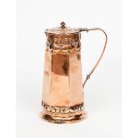 A Keswick School of Industrial Arts copper pot and cover possibly designed by Harold Stabler,