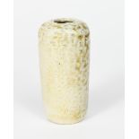 A Martin Brothers stoneware gourd vase, shouldered cylindrical form, covered in a pitted and