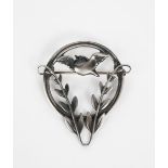 A Georg Jensen silver brooch designed by Arno Malinowski, model no. 258, cast and pierced with a