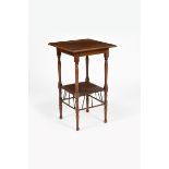 An Aesthetic Movement mahogany occasional table originally designed by E W Godwin, square section