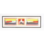 ‡ Keith Newstead (born 1943) Apocalypse gouache on paper, framed signed in pencil lower right, label