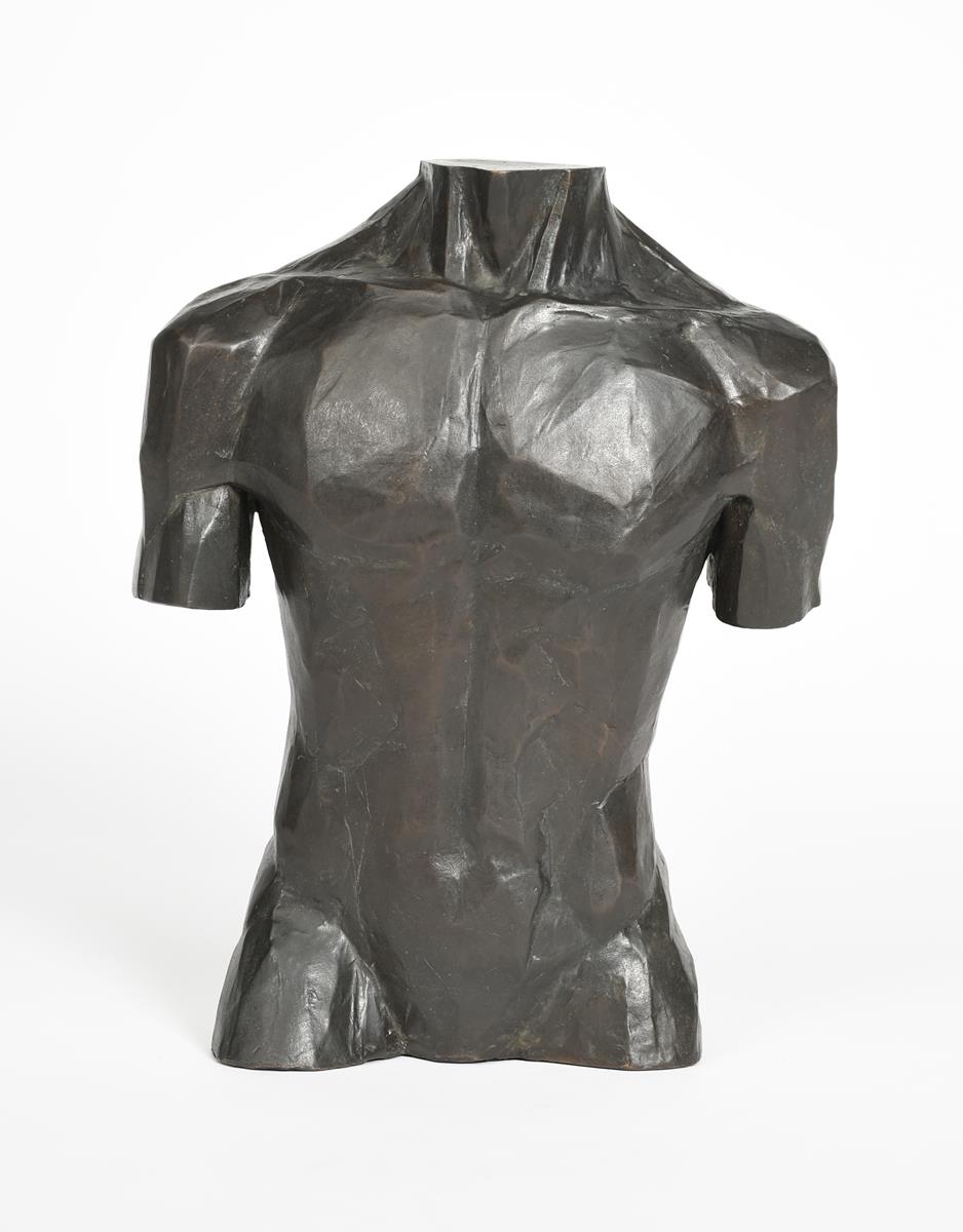 ‡ Zack Zaltzman (born 1941) Torso of a Man, 1983 patinated bronze signed, dated and numbered 1/6