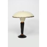 An enamelled metal and bakelite type 320 desk lamp designed by Eileen Gray, probably Jumo, the