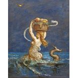 Arthur Henri Lefort des Ylouses (1846-1912) Sirens, allegories of Abundance and Fame, 1880 and