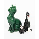 'Lucky' K12 a Royal Doulton porcelain model of a cat, glazed black, a Tunstall Pottery Kateroo