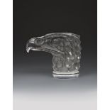 'Tete d'aigle' No.1138 a Lalique clear and frosted glass car mascot designed by Rene Lalique,