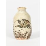 A Martin Brothers stoneware miniature vase by Edwin and Walter Martin, dated 1902, shouldered