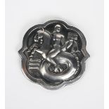 A Georg Jensen silver brooch designed by Arno Malinowski, model no.277, cast in low relief with a