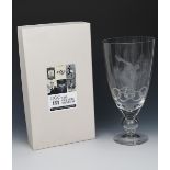 'London Olympics 1948' a Dartington glass limited edition vase engraved by Nick Davey, flaring