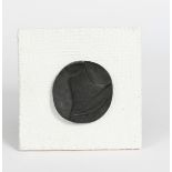 ‡ Lorenzo Guerrini (1914-2002) Bronze Medallion, 1952 patinated bronze on painted hessian and wood