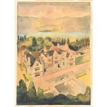 Mackay Hugh Baillie Scott, manner of Little Thakeham, 1911 watercolour architectural design on paper