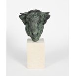 ‡ Richard Cowdy (born 1937) Radiaux the Limousin Bull, 1983 a verdi gris bronze on Portland stone