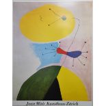 Joan Miro (1893-1983), after Joan Miro Portrait 1938, poster printed by Multipla in 1989, framed