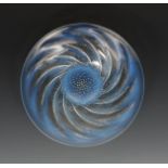 'Poissons' No. 3263 a Lalique opalescent glass bowl designed by Rene Lalique, decorated with