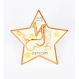 'Capricorn' a Clarice Cliff star sign wall plaque, star-shaped, modelled in low relief and painted